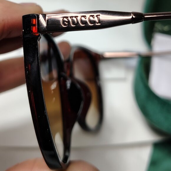 GUCCI BRAND NEW UNISEX AMBER SUNGLASSES - MADE IN ITALY - Picture 4 of 9